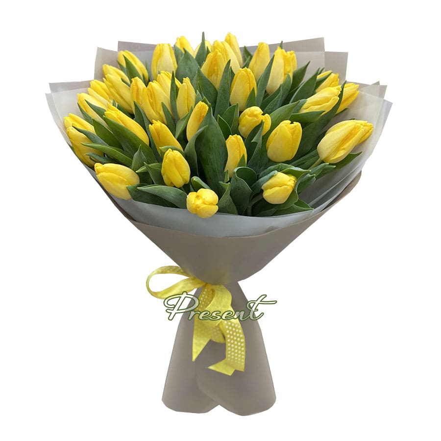A bouquet of tulips — sunny emotions and freshness in every bloom